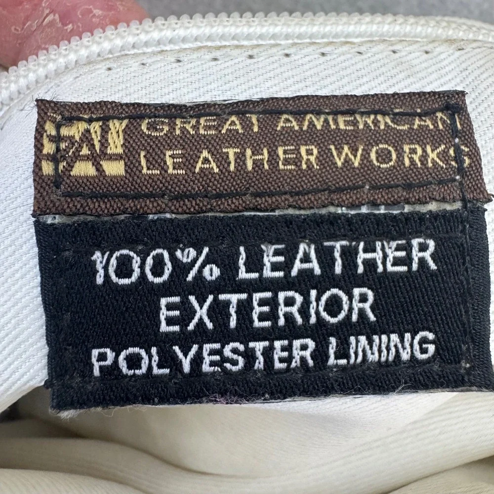 Great American Leatherworks White Leather Crossbody Bag Purse‎ Classic Style - Picture 8 of 11